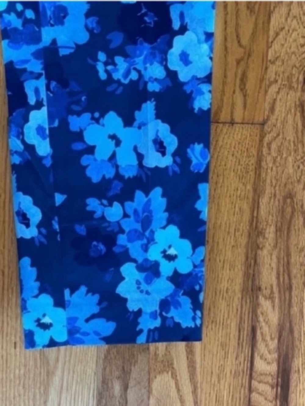 J Crew NEW Ankle Cropped High Waisted Pants Blue Floral Womens Size 8 Petite - Picture 6 of 9